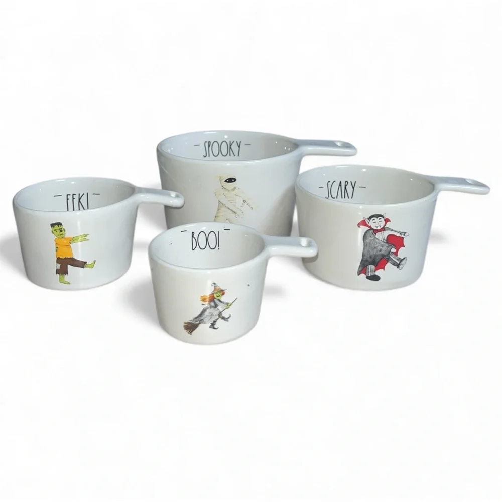 Rae Dunn Ceramic Halloween Measuring Cups